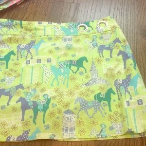 Lilly pulitzer jockey Churchill downs horse skort